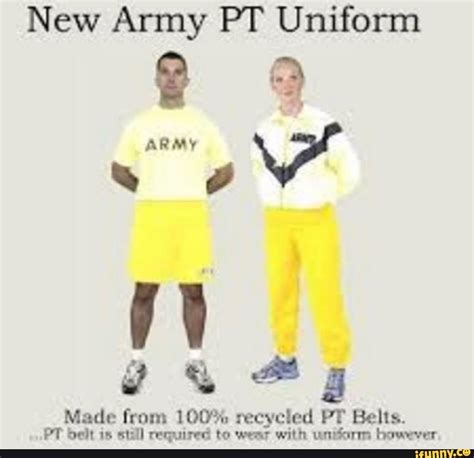 New Army Pt Uniform Army Made From Co Recycled Pt Belts Pt Belt Is
