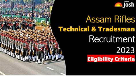 Assam Rifles Eligibility Criteria 2023 Check Age Limit Qualification