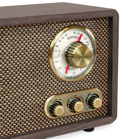 Victrola Retro Wood Bluetooth Fmam Radio With Rotary Dial