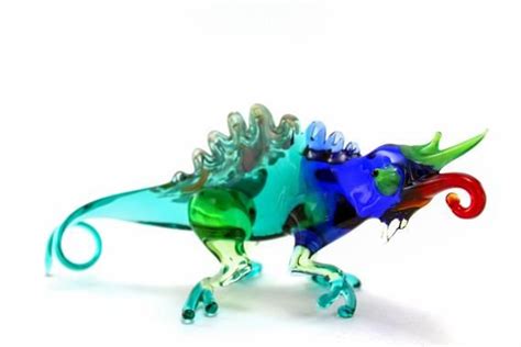 Glass Chameleon Art Glass Home Decor Glass Chameleon Fused Etsy Chameleon Art Glass Art Art