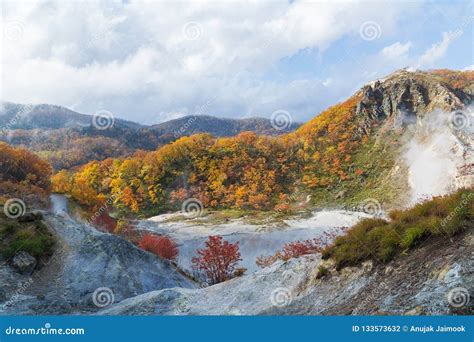 Noboribetsu Onsen in Autumn, Hokkaido, Japan Stock Photo - Image of landscape, japanese: 133573632