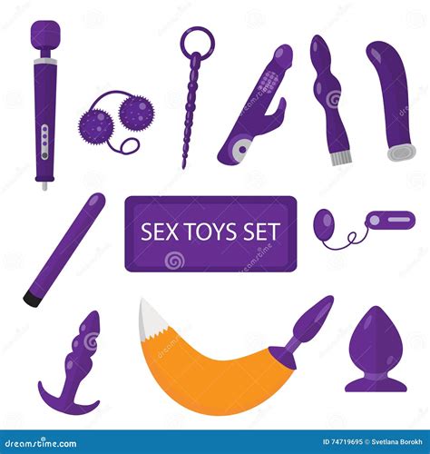 Sex Toys Set Sex Shop Vector Icons Stock Vector Illustration Of Flat