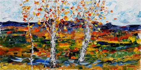 Daily Painters Abstract Gallery Original Palette Knife Colorado Aspen