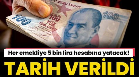 Her Emekliye Bin Lira Hesab Na Yatacak Tarih Belli Oldu