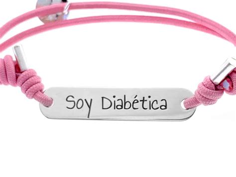 Pulsera Esclava elástica rosa Diabetes personalizar Cuchicuchi