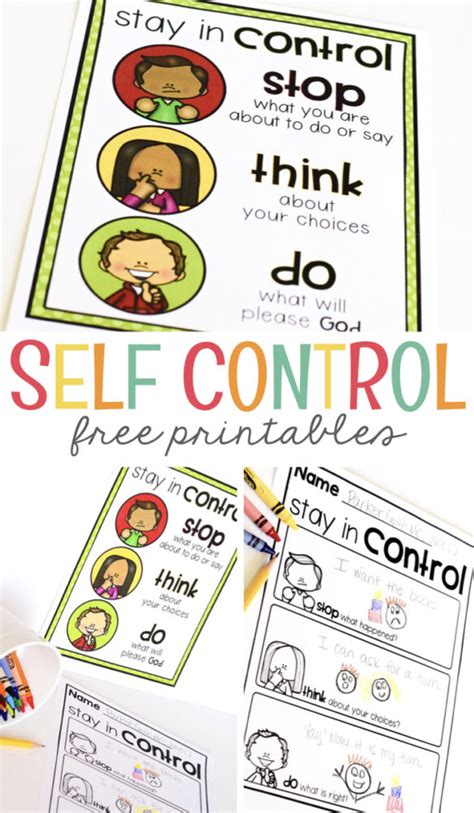 20 Self Control Worksheets Worksheets Decoomo