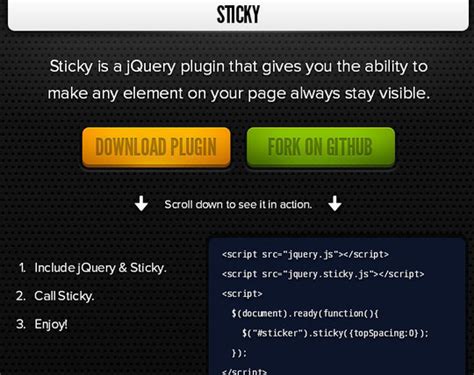 Awesome Jquery Plugins And Tutorials For Sticky Layer Or Table Header