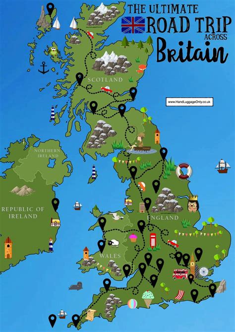 Tourist Map Of United Kingdom Uk Tourist Attractions And Monuments
