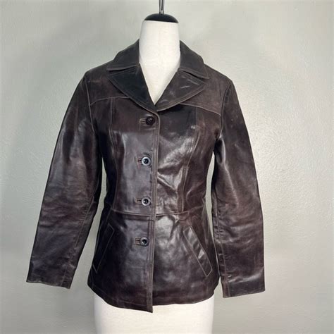 Maxima Jackets Coats Vintage Maxima Wilsons Fitted Dark Brown