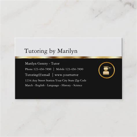 Classy Teacher Tutoring Business Cards Zazzle