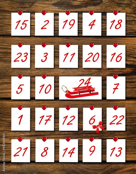 Weihnachten - Kalender Stock Photo | Adobe Stock