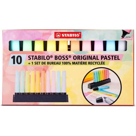 Surligneurs Stabilo Boss Original Couleurs Pastel Set De