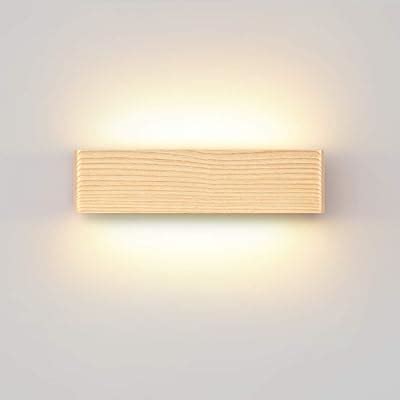 Martll Lámpara de Pared LED Interior Aplique de Pared Madera Luz de