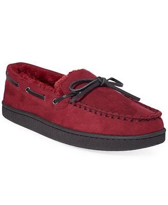 Club Room Men's Moccasin Slippers, Created for Macy's - Macy's