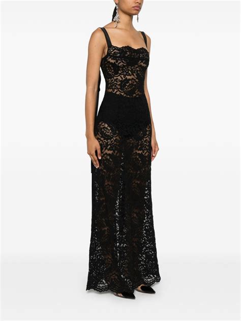 Atu Body Couture X Rue Ra Corded Lace Maxi Dress Black Farfetch