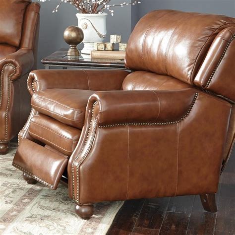 Craftmaster L164650 Traditional Leather High Leg Recliner With Bun Feet