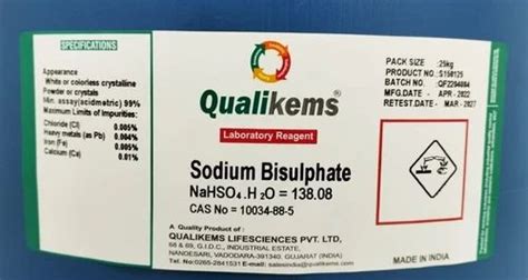 Sodium Bisulphate Lr At Rs Kg Nandesari Vadodara Id