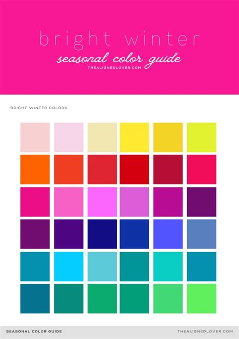 Guide To The Bright Winter Seasonal Color Palette The Aligned Lover Artofit