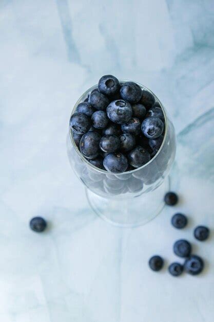 Premium Photo Fresh Blueberries In Wine Glass Blueberry Antioxidant