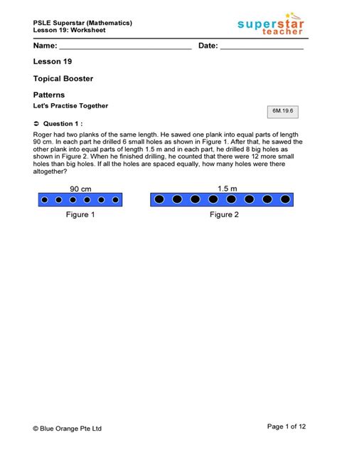 Psle Superstar Math Lesson 19 Worksheet Pdf Teaching Worksheets Library