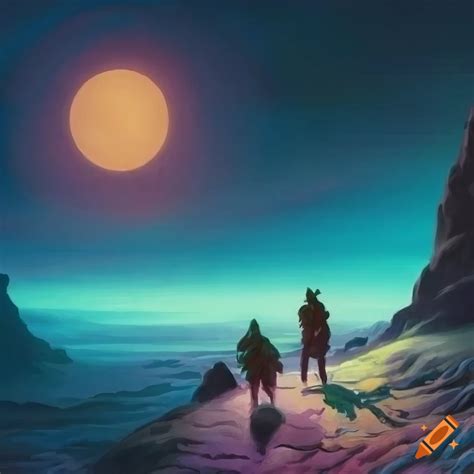 Retro Fantasy Art Style Expedition To The Barrier Peaks Module Cover