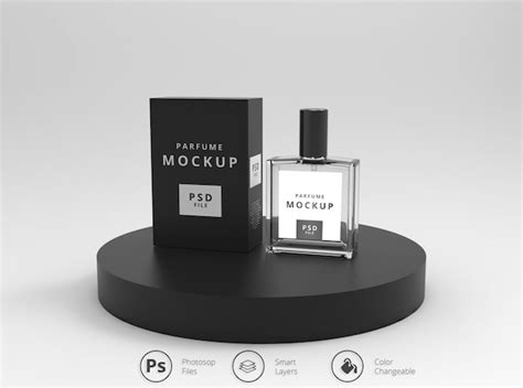 Premium PSD | Perfume packaging mockup