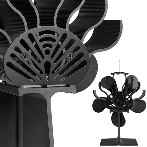 Blades Heat Powered Stove Fan Pybbo Silent Motors Wood Burning