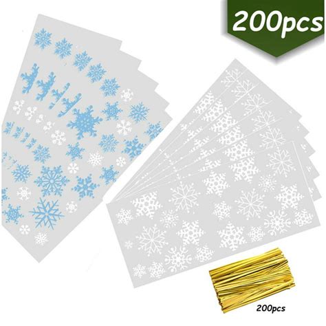 "Walmart Christmas Snowflake Treat Bags, Clear Plastic Candy Bags, 4.92 ...