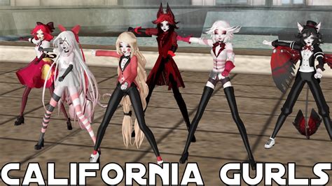 Mmd Hazbin Hotel California Gurls Remake Youtube