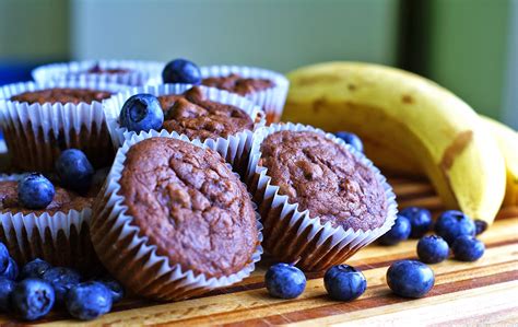 Double Chocolate Banana Blueberry Muffins Goodlicious