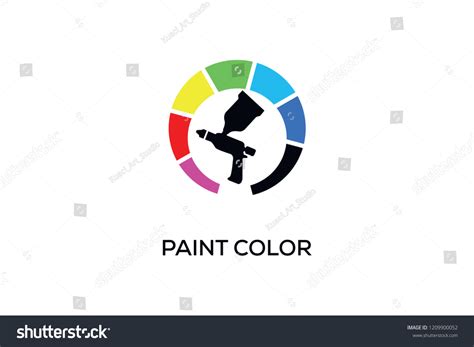 Paint Color Logo Design Stock Vector Royalty Free