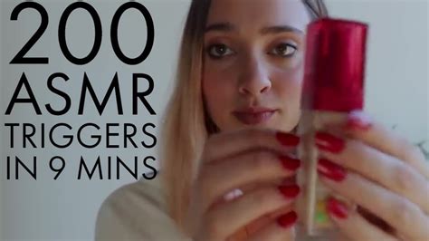 Asmr 200 Triggers In 9 Minutes To Relax For Sleep Youtube