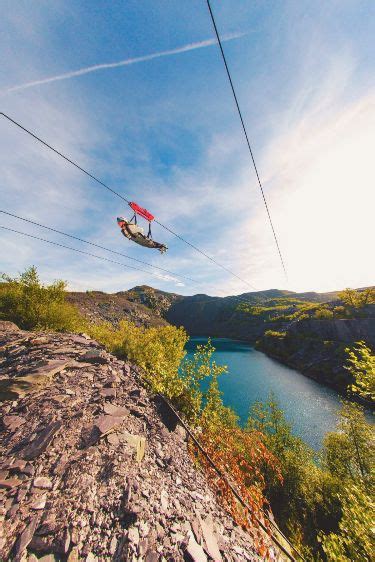 The World S Fastest Zip Line Velocity In Snowdonia Eryri North