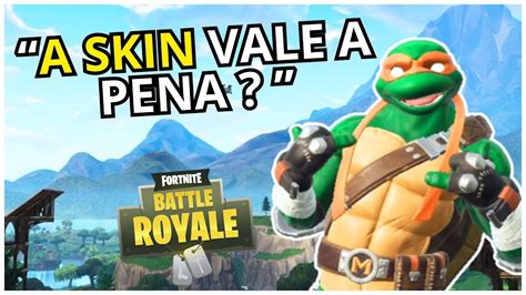 Testando A Nova Skin Das Tartarugas Ninja No Fortnite Youtube