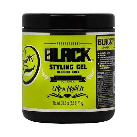 Rolda Black Styling Gel Alcohol Free Ultra Hold 352oz 22lb