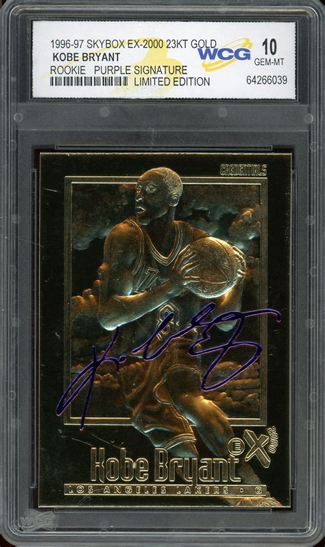 Kobe Bryant Skybox Ex Kt Gold Purple Signature Limited