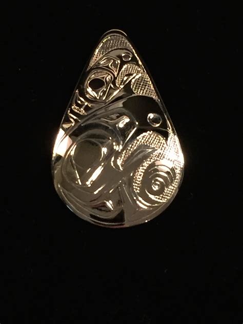 14kt Gold Teardrop Eagle Pendant By Ralph Burgess Tsimshian Native