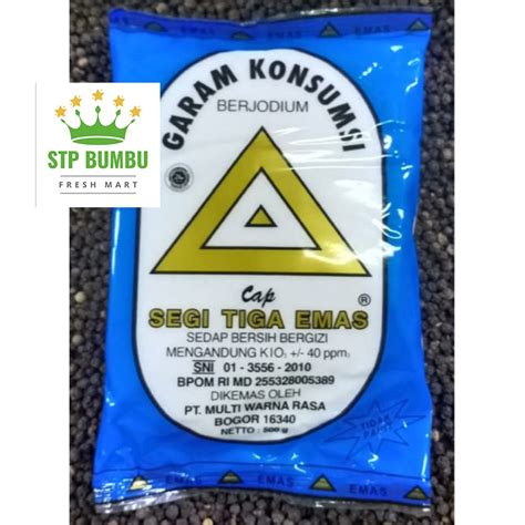 Jual Garam Halus Beryodium Gram Garem Segi Tiga Emas Shopee