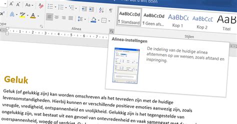 Alinea S Opmaken In Word Informaticalessen