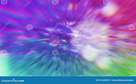 Multi Colored Bokeh Cyberpunk Psychodelic Holographic Background Stock