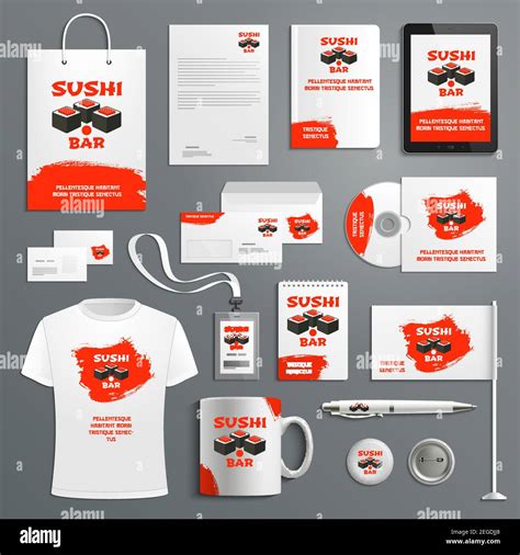 Sushi Japanese Restaurant Corporate Identity Templates Of Supplies For