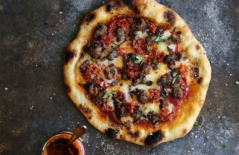 Spicy Sausage Pizza With Sausage Calabrian Chilies And Honey