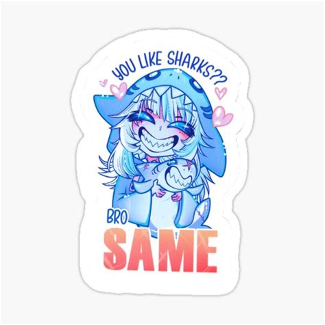 "anime shark girl " Sticker for Sale by DrakeMarcu | Redbubble