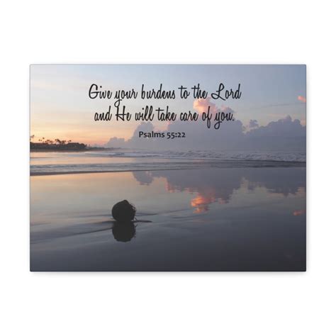 Scripture Walls CAre Of You Psalms 55 22 Bible Verse Canvas Christian