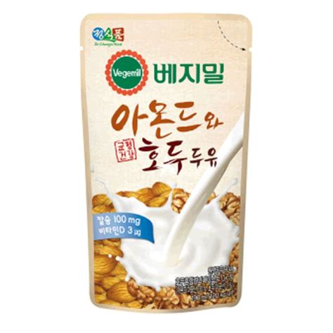 Buy Vegemil Soy Milk With Almond And Walnut 190ml Korean Supermarket