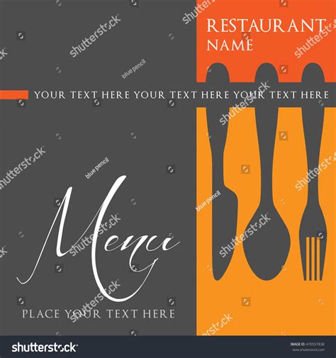 Restaurant Menu Design Template Vector De Stock Libre De Regalías 470557838 Shutterstock