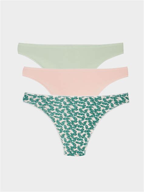 PEMBE Desenli Bikini Külot 3 lü Paket S3FV12Z8 FWH LCW