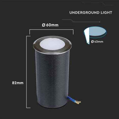 V TAC VT 1151 Begehbarer Strahler led unterirdisch 1W Kaltweiß 6400K