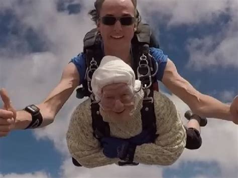 102 Year Old Irene Oshea Is The Worlds Oldest Skydiver Watch Video