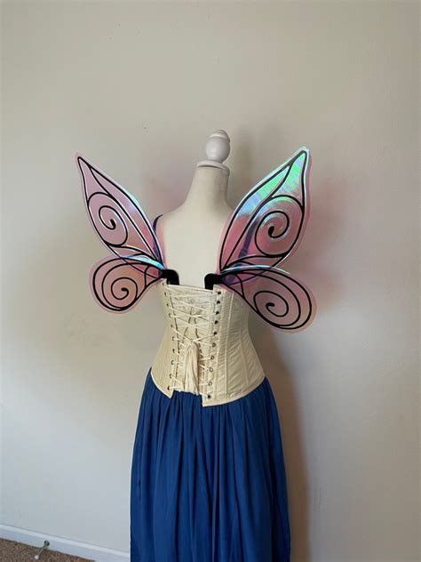 Medium Iridescent Purple And Black Fairy Wings Etsy